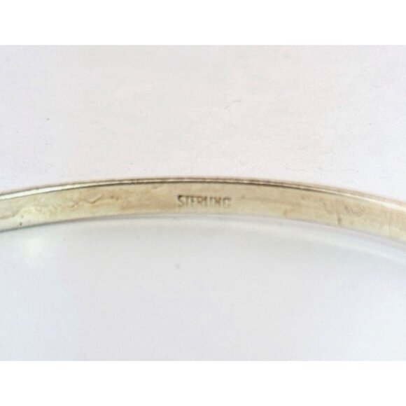 Vintage Estate Sterling Silver Bangle Bracelet 3.98mm Stackable, 15.3 Grams - Picture 2 of 8